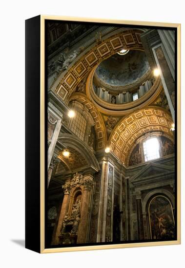 Vatican City, Rome, Italy, Ceiling Inside Saint Peter's Basilica-David Noyes-Framed Premier Image Canvas