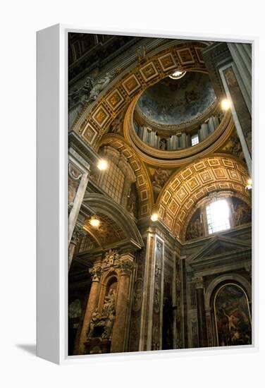 Vatican City, Rome, Italy, Ceiling Inside Saint Peter's Basilica-David Noyes-Framed Premier Image Canvas