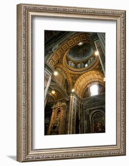 Vatican City, Rome, Italy, Ceiling Inside Saint Peter's Basilica-David Noyes-Framed Photographic Print