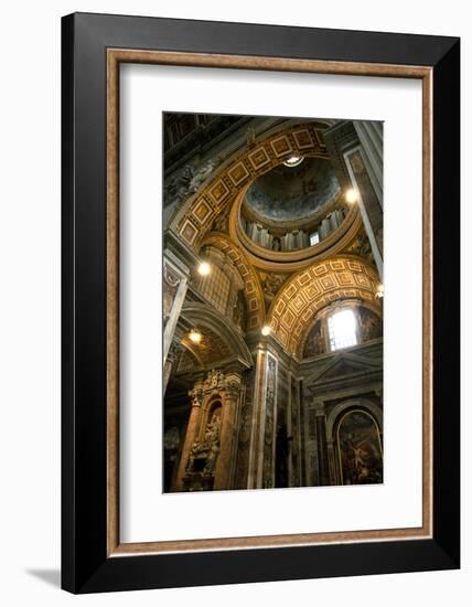 Vatican City, Rome, Italy, Ceiling Inside Saint Peter's Basilica-David Noyes-Framed Photographic Print