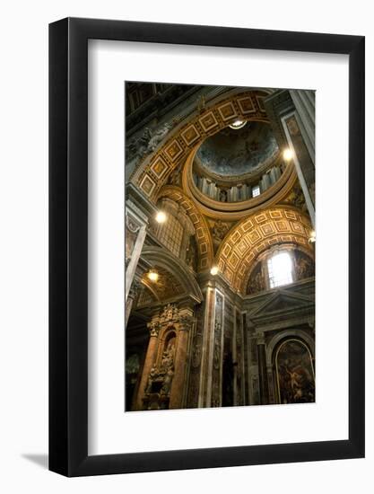 Vatican City, Rome, Italy, Ceiling Inside Saint Peter's Basilica-David Noyes-Framed Photographic Print