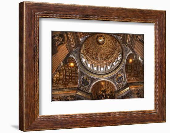 Vatican Inside Ceiling Michelangelo's Dome Overview-William Perry-Framed Photographic Print