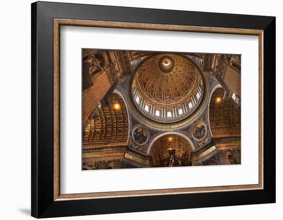 Vatican Inside Ceiling Michelangelo's Dome Overview-William Perry-Framed Photographic Print