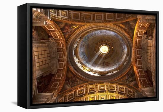 Vatican Inside Small Dome Shaft of Light Ceiling-William Perry-Framed Premier Image Canvas