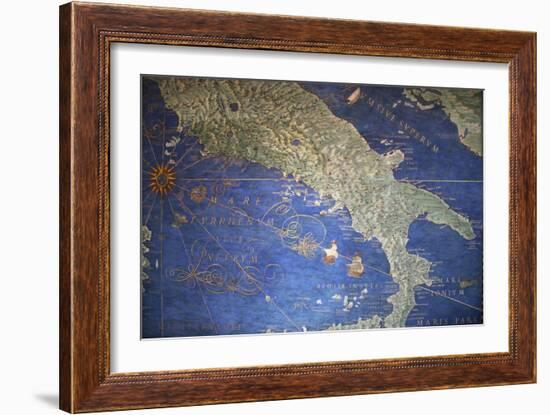 Vatican Museum: Map of Italy-null-Framed Giclee Print