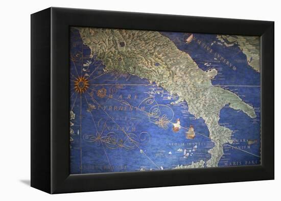 Vatican Museum: Map of Italy-null-Framed Premier Image Canvas