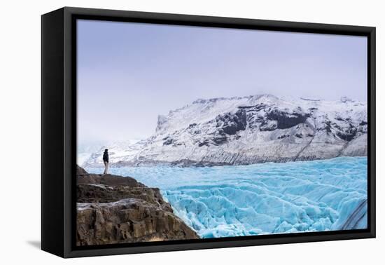 Vatnajokull glacier near Skalafsll, Iceland, Polar Regions-Alex Robinson-Framed Premier Image Canvas