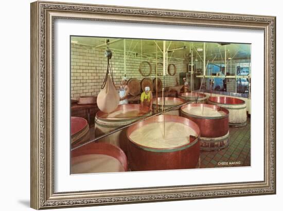 Vats of Cheese Curds-null-Framed Art Print