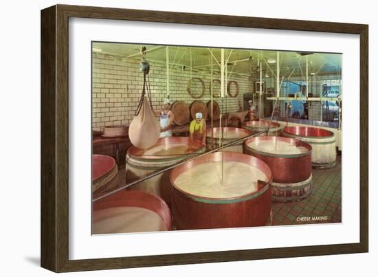 Vats of Cheese Curds-null-Framed Art Print