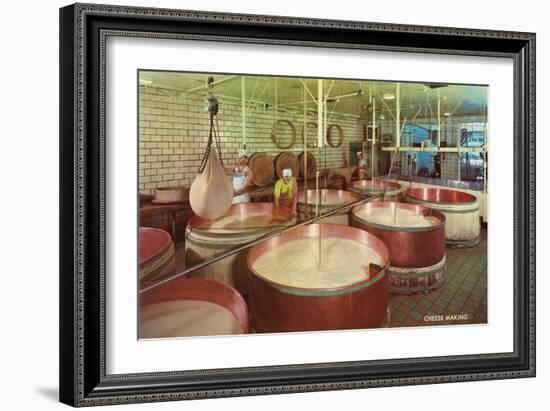 Vats of Cheese Curds-null-Framed Art Print