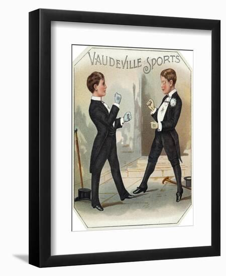 Vaudeville Sports Brand Cigar Box Label-Lantern Press-Framed Art Print