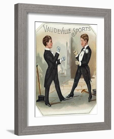 Vaudeville Sports Brand Cigar Box Label-Lantern Press-Framed Art Print