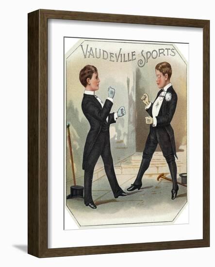 Vaudeville Sports Brand Cigar Box Label-Lantern Press-Framed Art Print