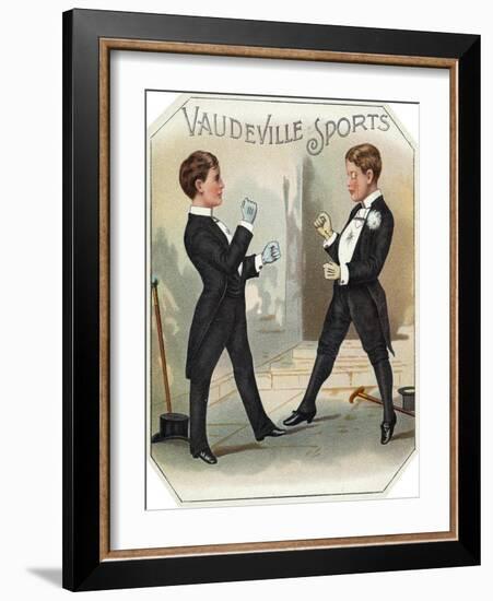 Vaudeville Sports Brand Cigar Box Label-Lantern Press-Framed Art Print