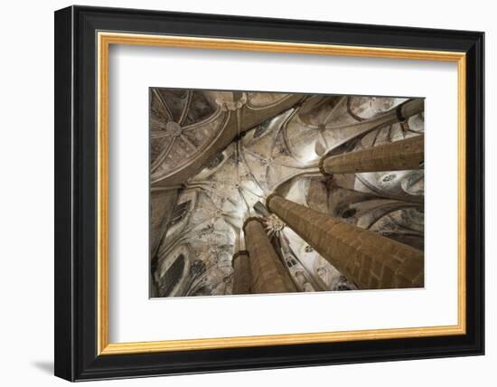 Vault in Santa Maria del Mar in Barcelona, Catalonia, Spain-null-Framed Premium Giclee Print