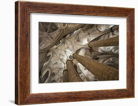 Vault in Santa Maria del Mar in Barcelona, Catalonia, Spain-null-Framed Art Print