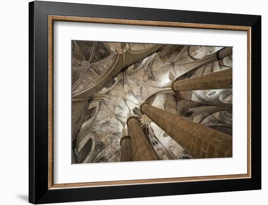 Vault in Santa Maria del Mar in Barcelona, Catalonia, Spain-null-Framed Art Print