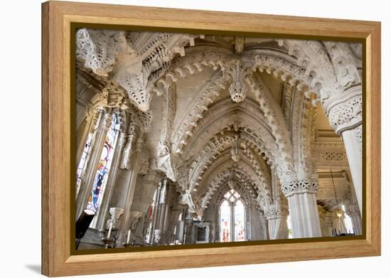 Vaulting in Rosslyn Chapel, Roslin, Midlothian, Scotland, United Kingdom-Nick Servian-Framed Premier Image Canvas