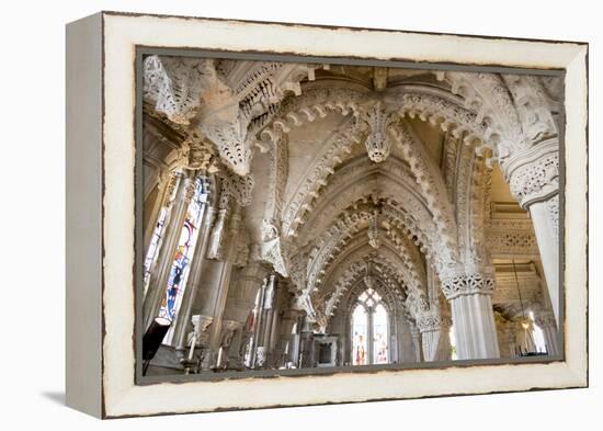 Vaulting in Rosslyn Chapel, Roslin, Midlothian, Scotland, United Kingdom-Nick Servian-Framed Premier Image Canvas