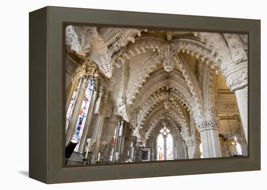 Vaulting in Rosslyn Chapel, Roslin, Midlothian, Scotland, United Kingdom-Nick Servian-Framed Premier Image Canvas