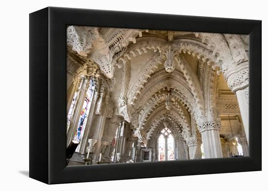 Vaulting in Rosslyn Chapel, Roslin, Midlothian, Scotland, United Kingdom-Nick Servian-Framed Premier Image Canvas