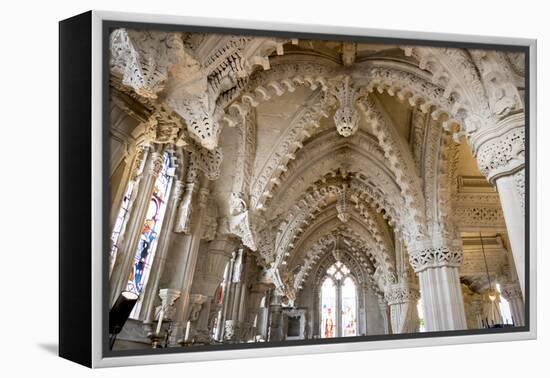 Vaulting in Rosslyn Chapel, Roslin, Midlothian, Scotland, United Kingdom-Nick Servian-Framed Premier Image Canvas