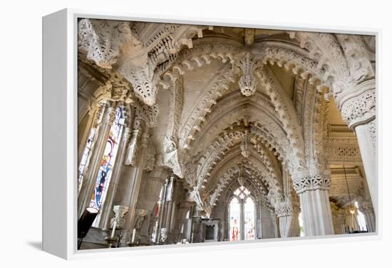 Vaulting in Rosslyn Chapel, Roslin, Midlothian, Scotland, United Kingdom-Nick Servian-Framed Premier Image Canvas