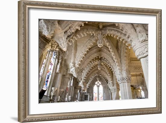Vaulting in Rosslyn Chapel, Roslin, Midlothian, Scotland, United Kingdom-Nick Servian-Framed Photographic Print