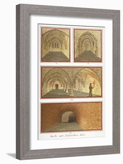 Vaults Beneath Leathersellers' Hall, Little St Helen's, City of London, 1799-null-Framed Giclee Print