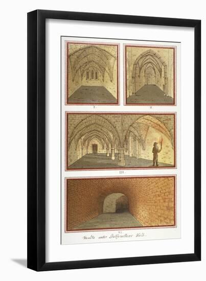 Vaults Beneath Leathersellers' Hall, Little St Helen's, City of London, 1799-null-Framed Giclee Print