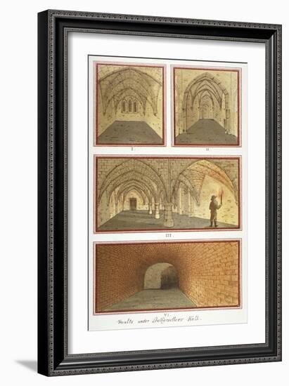 Vaults Beneath Leathersellers' Hall, Little St Helen's, City of London, 1799-null-Framed Giclee Print