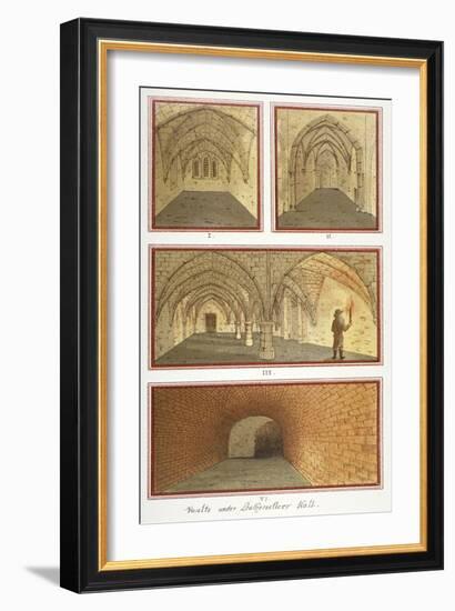 Vaults Beneath Leathersellers' Hall, Little St Helen's, City of London, 1799-null-Framed Giclee Print