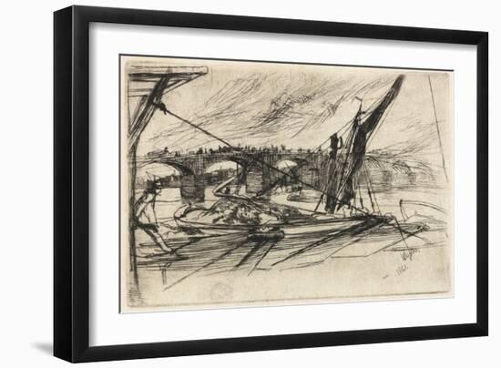 Vauxhall Bridge, 1861-James Abbott McNeill Whistler-Framed Giclee Print