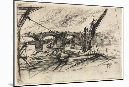 Vauxhall Bridge, 1861-James Abbott McNeill Whistler-Mounted Giclee Print