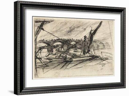 Vauxhall Bridge, 1861-James Abbott McNeill Whistler-Framed Giclee Print