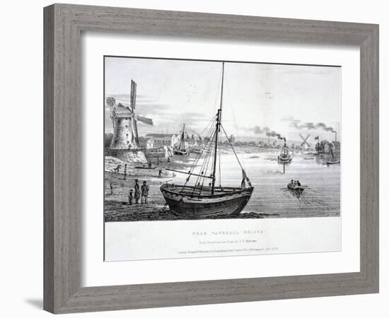 Vauxhall Bridge, London, 1829-FV Martens-Framed Giclee Print