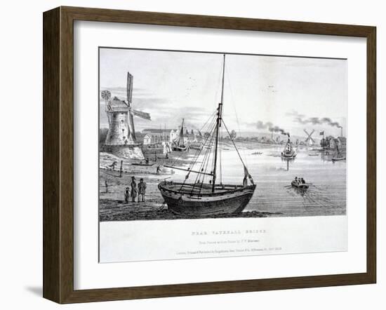 Vauxhall Bridge, London, 1829-FV Martens-Framed Giclee Print