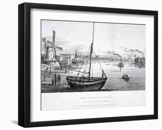 Vauxhall Bridge, London, 1829-FV Martens-Framed Giclee Print