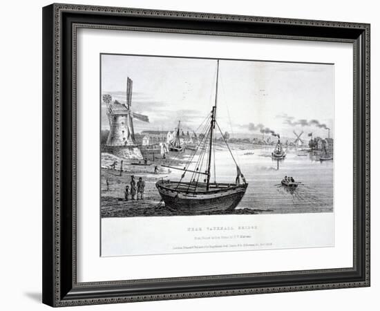 Vauxhall Bridge, London, 1829-FV Martens-Framed Giclee Print