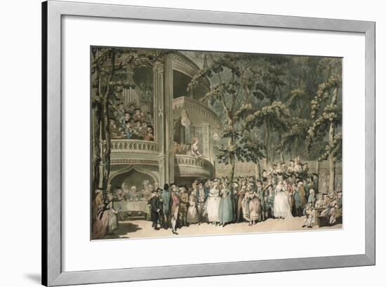 Vauxhall, Engraved by Robert Pollard (1755-1838) and Aquatinted by Francis Jukes (1747-1812),…-Thomas Rowlandson-Framed Giclee Print
