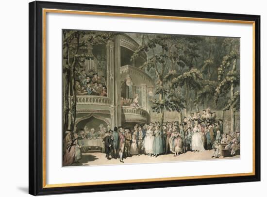 Vauxhall, Engraved by Robert Pollard (1755-1838) and Aquatinted by Francis Jukes (1747-1812),…-Thomas Rowlandson-Framed Giclee Print
