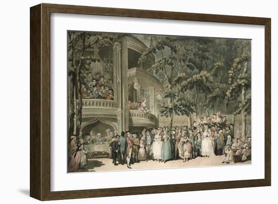 Vauxhall, Engraved by Robert Pollard (1755-1838) and Aquatinted by Francis Jukes (1747-1812),…-Thomas Rowlandson-Framed Giclee Print