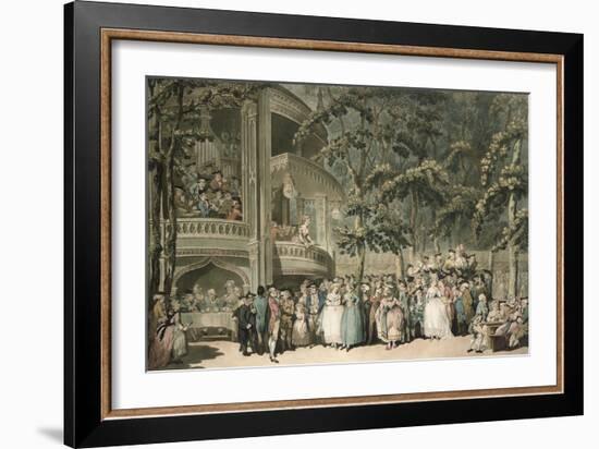 Vauxhall, Engraved by Robert Pollard (1755-1838) and Aquatinted by Francis Jukes (1747-1812),…-Thomas Rowlandson-Framed Giclee Print