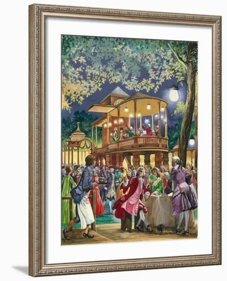 Vauxhall Pleasure Gardens around 1750-Peter Jackson-Framed Giclee Print