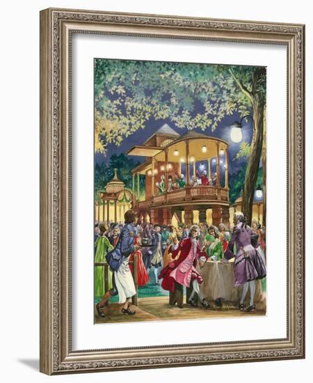 Vauxhall Pleasure Gardens around 1750-Peter Jackson-Framed Giclee Print