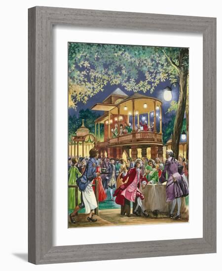 Vauxhall Pleasure Gardens around 1750-Peter Jackson-Framed Giclee Print