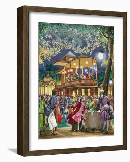 Vauxhall Pleasure Gardens around 1750-Peter Jackson-Framed Giclee Print