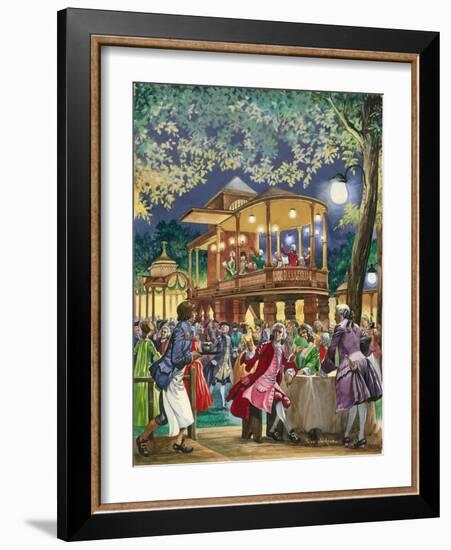 Vauxhall Pleasure Gardens around 1750-Peter Jackson-Framed Giclee Print