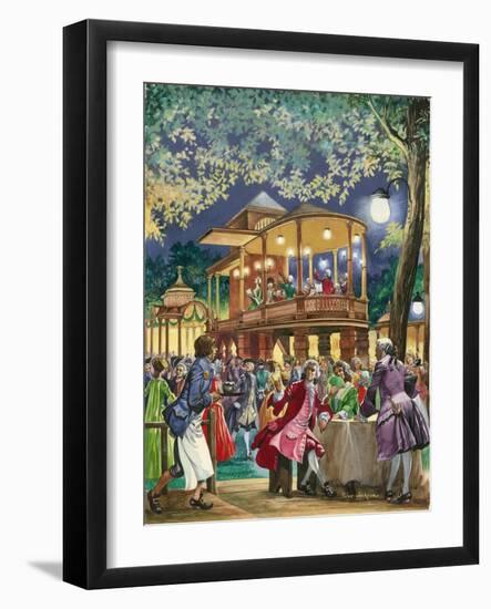 Vauxhall Pleasure Gardens around 1750-Peter Jackson-Framed Giclee Print