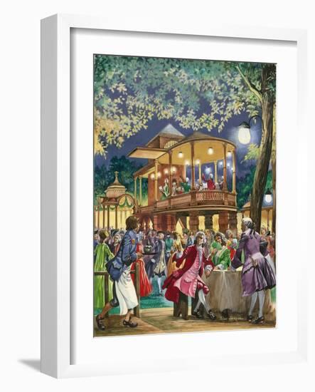 Vauxhall Pleasure Gardens around 1750-Peter Jackson-Framed Giclee Print